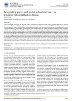 Integrating green and social infrastructure: the microforest social hub in Rome